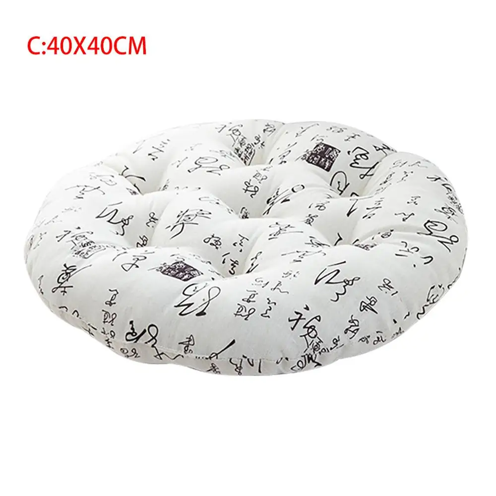 Льняное волокно круглая подушка для стула подушка для сиденья для патио домашний Автомобиль офисный Этаж Подушка Татами подушки для дивана decoratif peluches CD