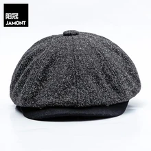 [JAMONT] Новая Винтажная Кепка Newsboy, осенне-зимняя Кепка для мужчин и женщин, Кепка с козырьком, восьмиугольная однотонная Кепка в британском стиле