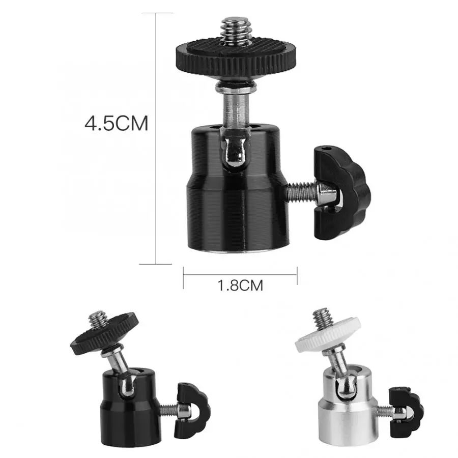 360 Degree Rotation Mini Ball Head Ballhead 1/4" Stand for DSLR Camera Camcorder Ball Head