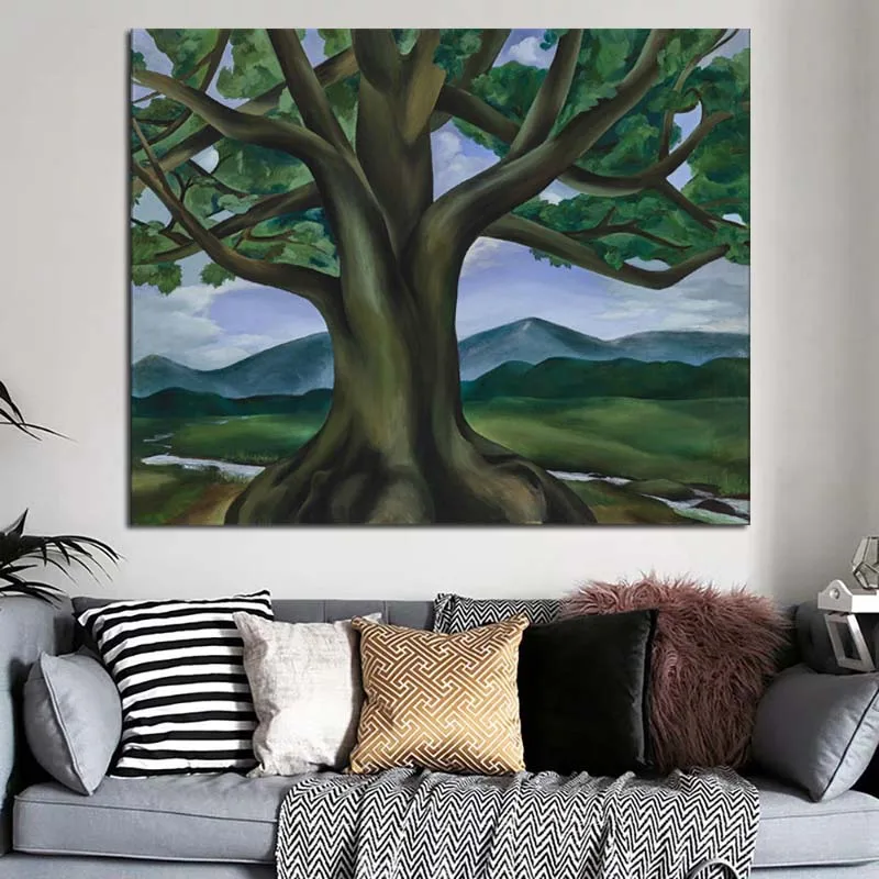 Georgia o'Keeffe Trees Canvas Painting Prints Living Room Home Decoration Artwork Modern Wall Art Oil Posters Pictures | Дом и сад