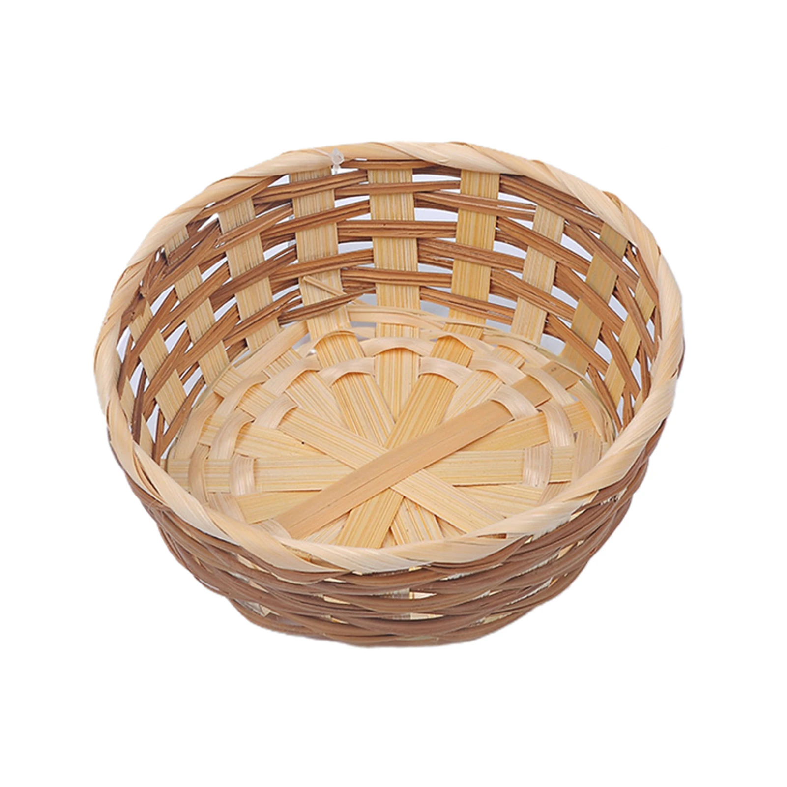 Bamboo Round Fruit Basket Large Capacity Durable Bamboo Handwoven Bowl Fruit Vegetables Serving Basket for Kitchen Fast Delivery 5