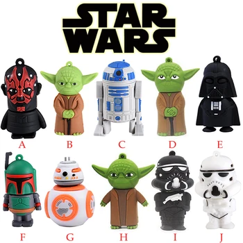 

Jaster wars star Yoda Darth Vader pendrive 4G 8G 16G 32G 64G Usb 2.0 Usb flash drive Pendrive