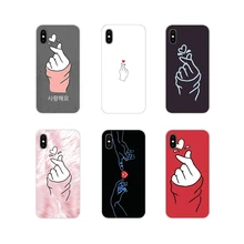 Силиконовый чехол для Huawei Honor 4C 5C 6X 7 7A 7C 8 9 10 8C 8S 8X 9X 10I 20 Lite Pro kpop Heart Drawing Love on the finger(China)