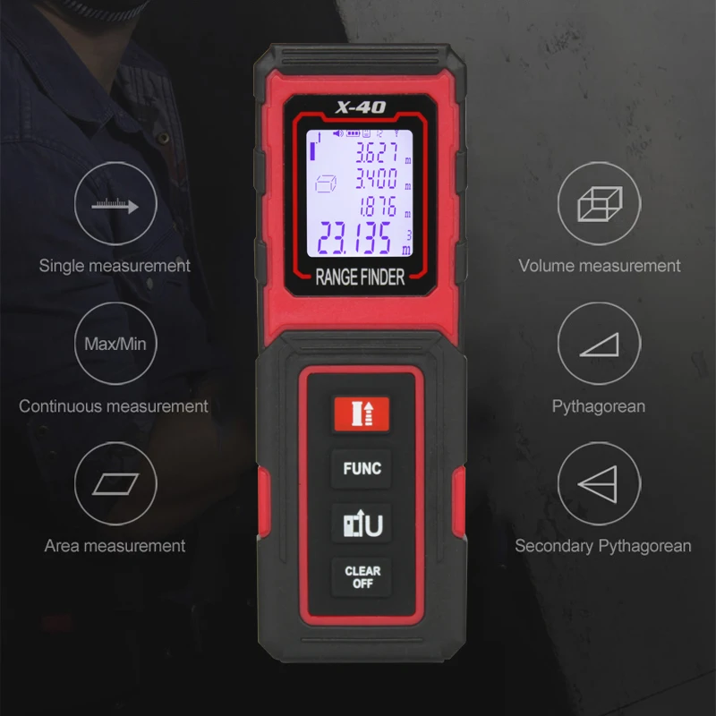 MAKINGTEC Laser Meter Laser Tape 40M50M Digital Tape Measuring Device Laser Distance Meter Digital Rangefinder Tape Measure tool MAKINGTEC Laser Meter Laser Tape 40M50M Digital Tape Measuring Device Laser Distance Meter Digital Rangefinder Tape Measure tool