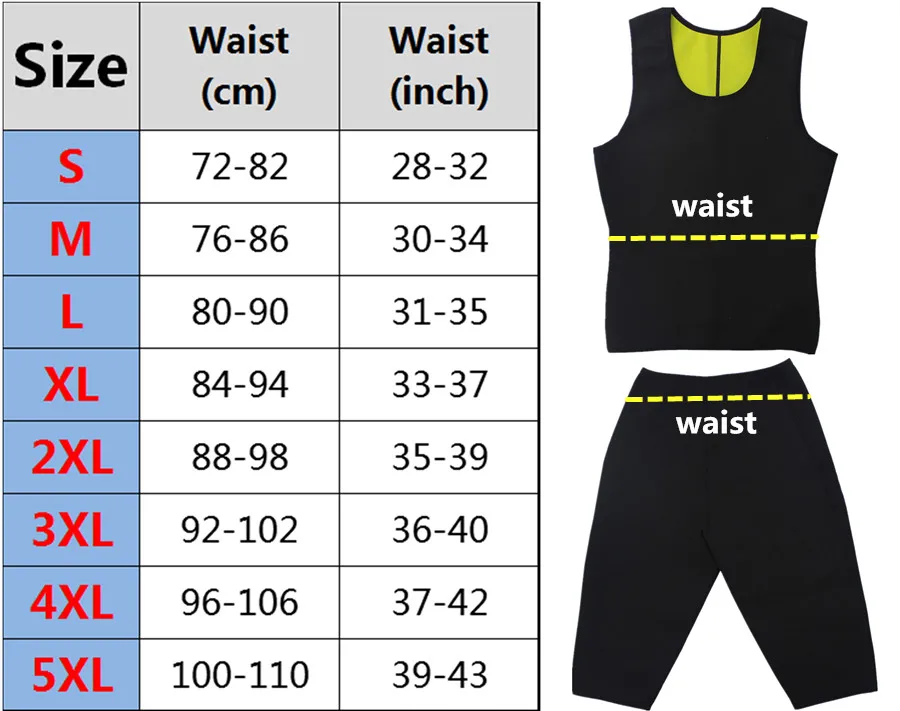 Для мужчин неопрена формочек тела жилеты + Штаны укрепить Для мужчин t корсет потеря веса жилеты/Штаны тела для похудения талии Колготки