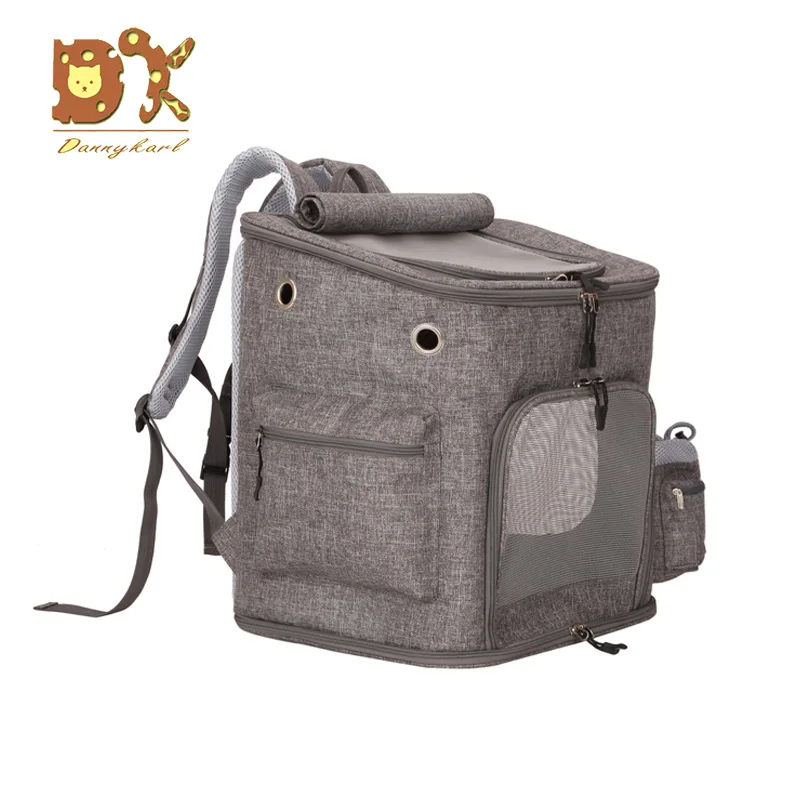 SandyFloyd на молнии сетчатый рюкзак дышащая сумка для собак розовая переноска для собак уличная переноска для поездок упаковочная сумка переносная переноска для собак - Цвет: gray