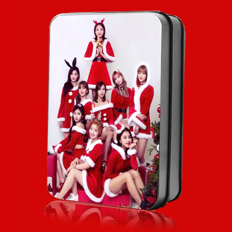 Kpop Twice Coaster Lane1 Christmas Special Album Polaroid Photo Lomo Card K Pop Twice Fans Gifts Metal Box 40pcs Box Drop Ship Jewelry Findings Components Aliexpress