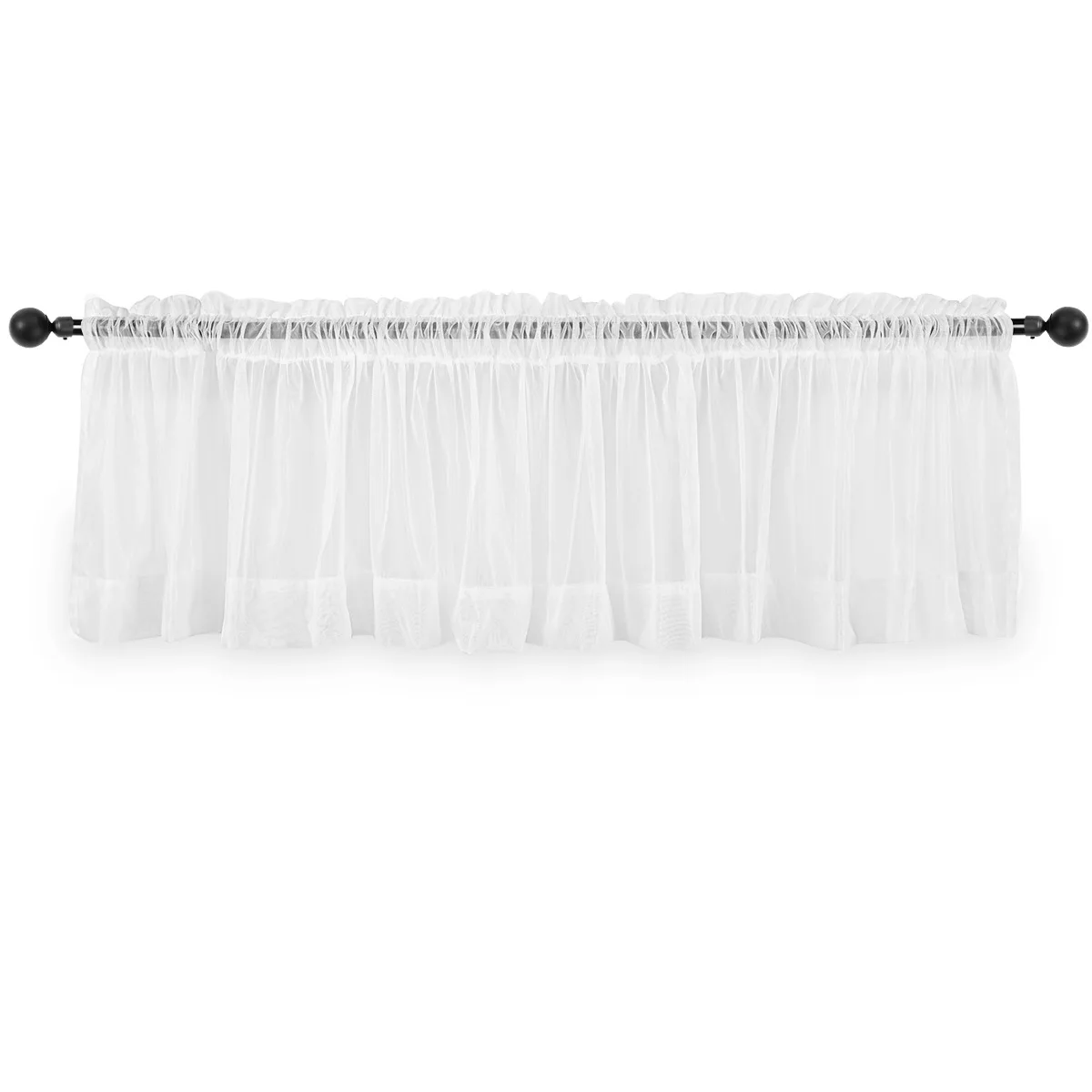 American Finished Semi-curtain Head Scandinavian High-grade White Window Solid Color Decorative Yarn Curtain Short Curtain Curtains classic Curtains