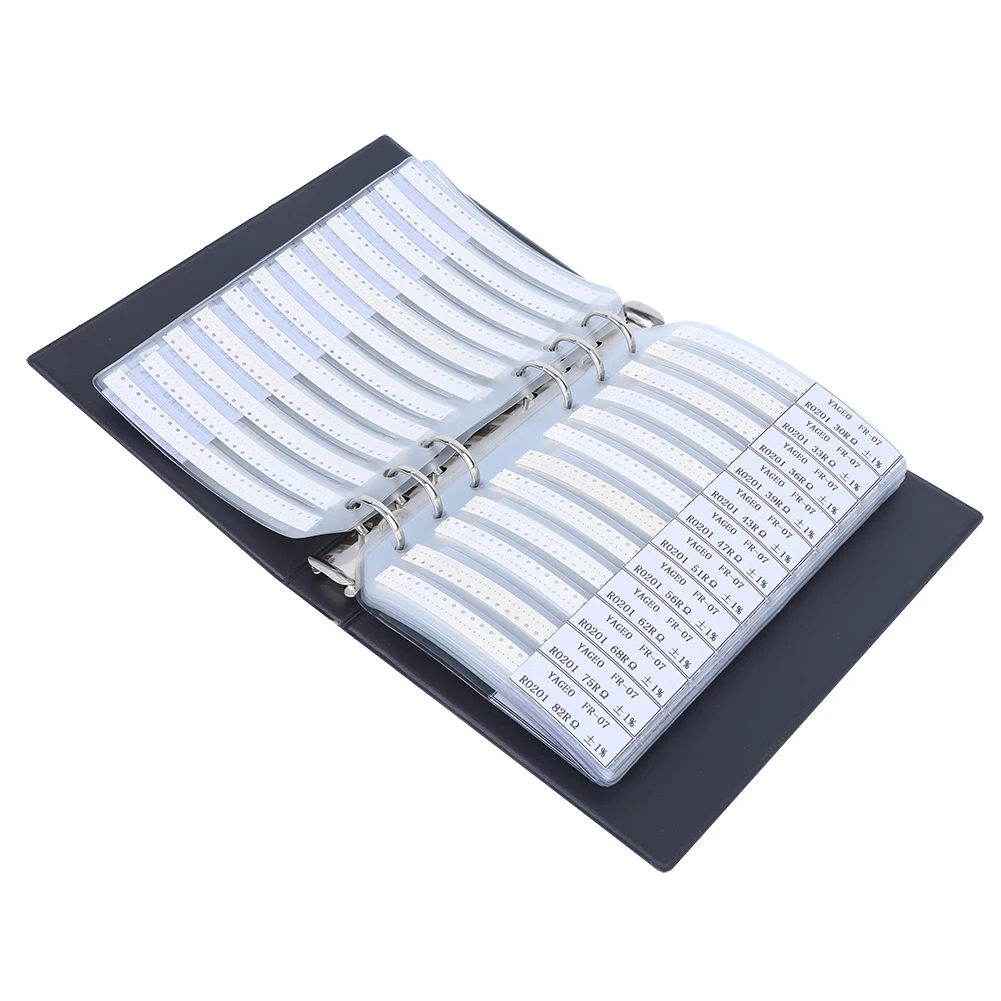 Resistors Sample Book 0201 170 Value Assortment Kit Electron Components Plastic Black | Инструменты