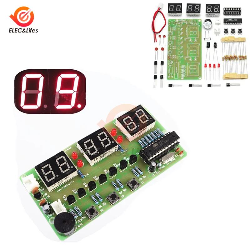 Nimoa DIY Kit D'horloge électronique-4 Kit D'horloge Numérique à LED