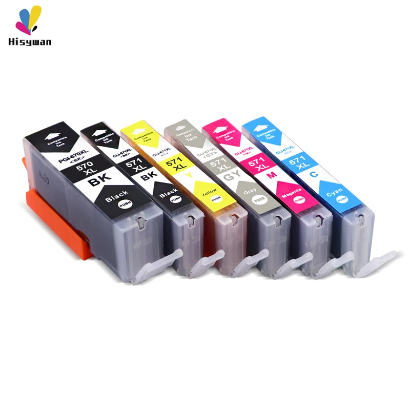 Картридж для принтера Canon PIXMA MG5750 MG5751 MG5752 MG5753 MG6850 MG6851 MG6852 с совместимыми чернилами