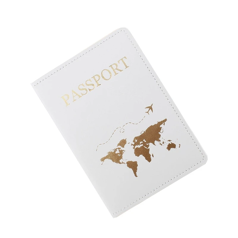 

Fashion Passport Cover Pu Leather Map Travel ID Credit Card Passport Holder