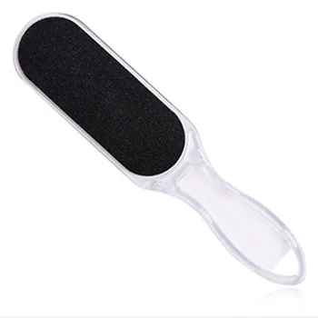 

Cuticle Pusher Double Side Sand Transparent Handle Pedicure Foot File Rasp Callus Hard Skin RemoveTools D157