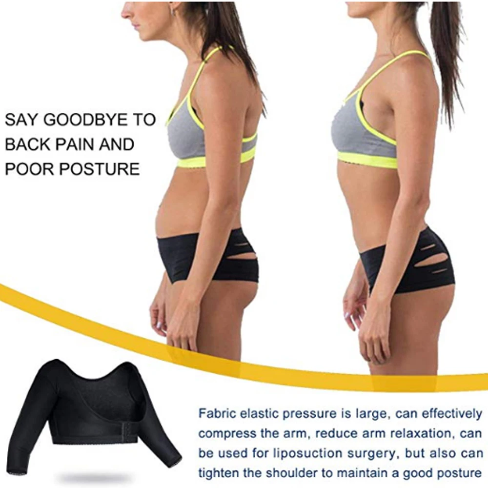Корректирующее белье для верхней руки после хирургического похудения Компрессионные рукава горбатый Корректор осанки Топы Корректирующее белье для женщин с эффектом пуш-ап