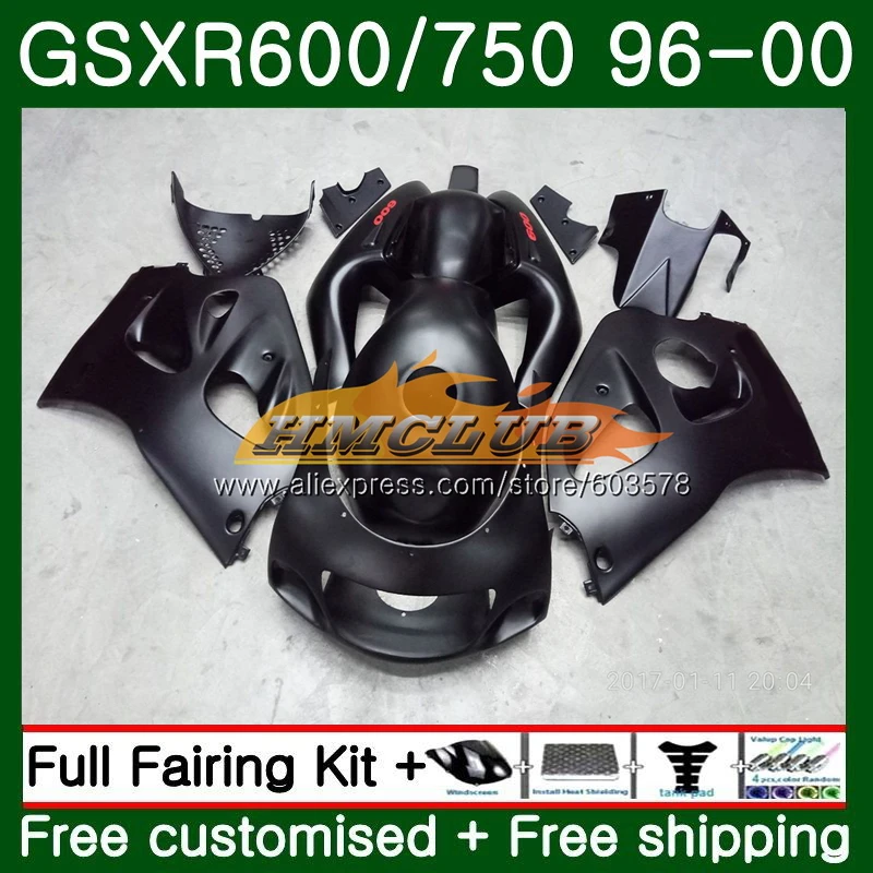 

Flat Body For SUZUKI SRAD GSXR600 1996 1997 1998 1999 2000 MB.0 GSXR750 GSX-R600 GSXR 750 600 96 97 98 99 00 Matte black Fairing