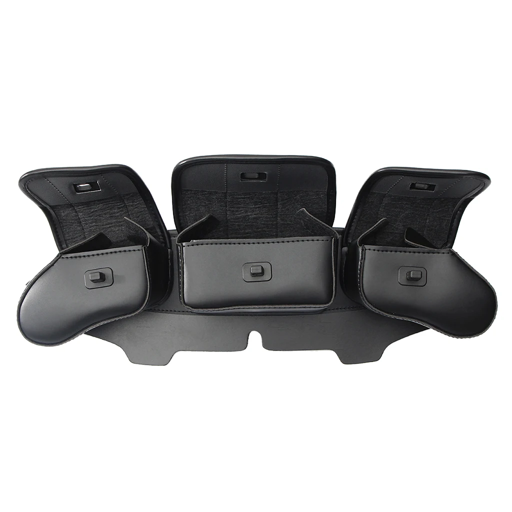 Waterproof Motocycle 3 Pocket Pouch Windshield Bag Batwing Fairing for Harley Electra Street Glide Touring Bike 1996-2013