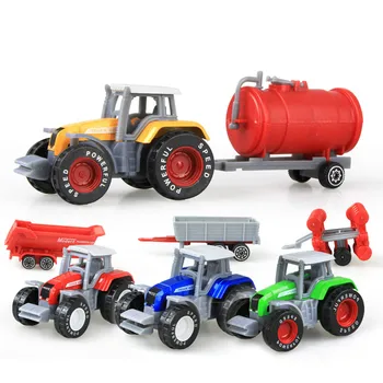 Mini clásico ingeniería de aleaciones juguetes para los niños Tractor vehículo agrícola modelo juguetes Oyuncak regalo niños juguetes para los niños