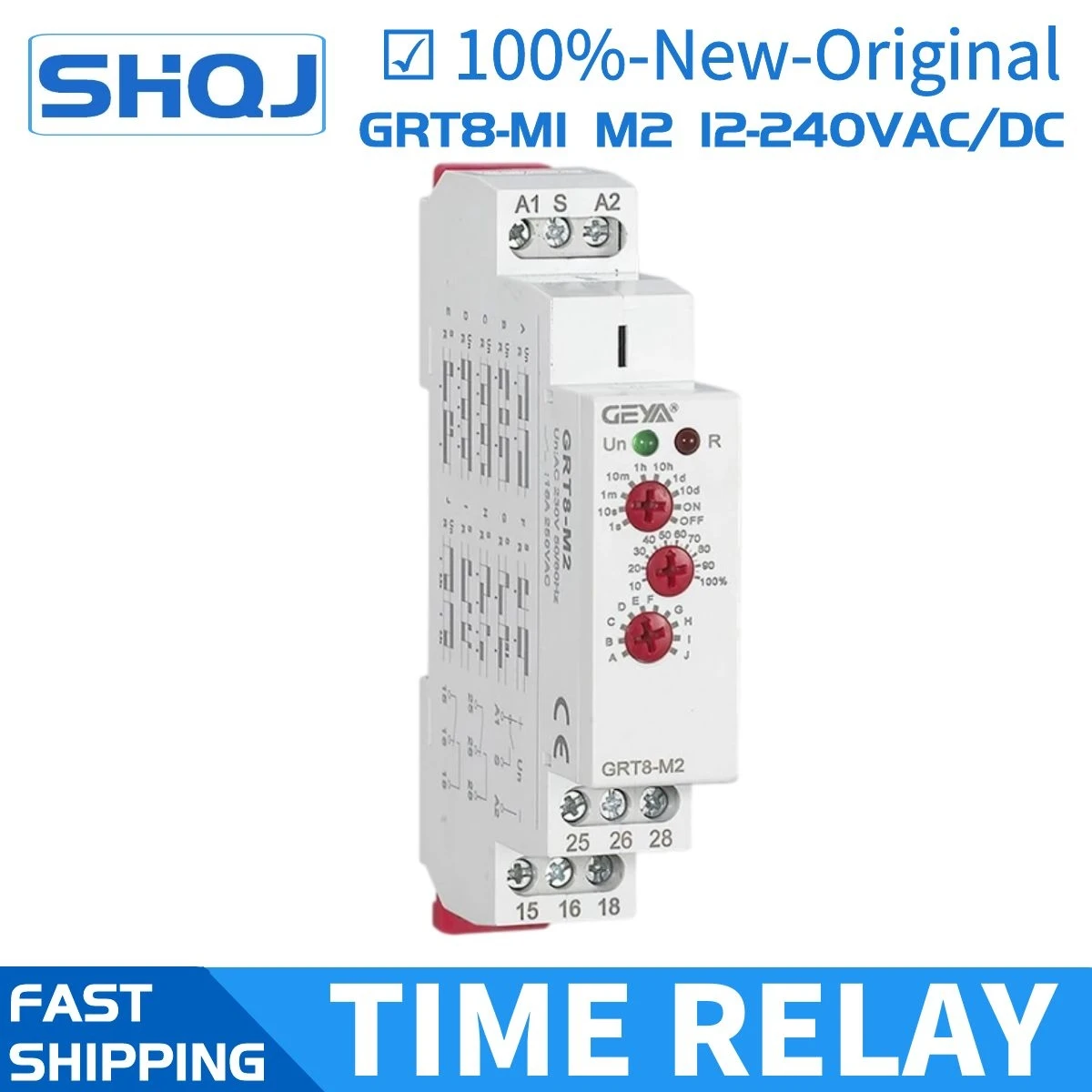 Multi-Function Din Rail Automatic Timer Relay GRT8-M1 M2 AC DC 12V 24V 230V SPDT DPDT Control Switch Multifunction Time | Обустройство