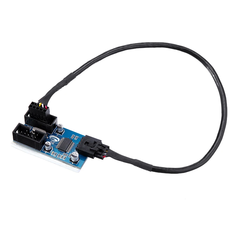 LEORY 9Pin заголовок USB Мужской от 1 до 2 Женский удлинитель сплиттер кабель 9 порт плата мультипликатора
