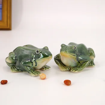 

1pair Cute Decorative Frog Statue DIY Outdoor Garden Bonsai Store Decoration Animal Sculpture For Desk Garden Decor Ornament
