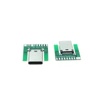 

USB 3.1 Type C Female Socket Connector Plug SMT Type With PC Board DIY 24pin