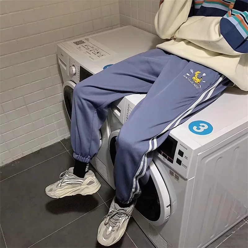 

Casual Pants Men's INS Online Celebrity Couples Loose-Fit Athletic Pants Korean-style Trend Loose-Fit Beam Leg Capri Pants Stude