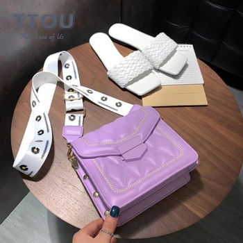 

Retro Famous Design Print Strap Bags For Women Shoulder Messenger Bag Fashion Solid Color Small Handbag Bags Lady Crossbody Bags