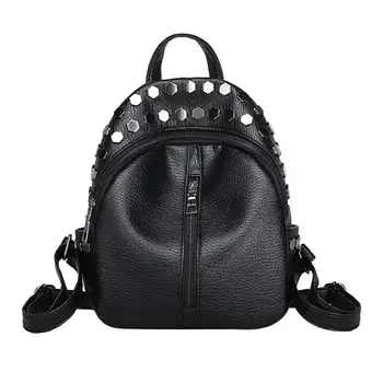 

Women's Fashion Rivet Waterproof Bag Anti-Theft Shoulder Casual Bag Leisure 2019 New Fashion Female Women Ladies Girl Backpacks