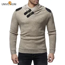 UNIVOS KUNI мужской модный свитер, свитер blusa de frio masculino, весенний и осенний теплый мягкий облегающий свитер большого размера 3XL J627