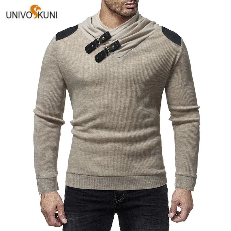 UNIVOS KUNI 2019 мужской модный свитер blusa de frio masculino весенний и осенний теплый мягкий