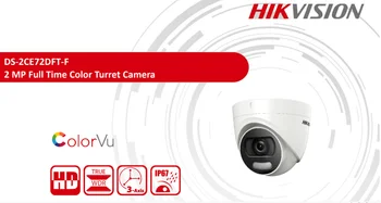 

Hikvision 2MP ColorVu Fixed Turret Camera DS-2CE72DFT-F Full Color Imaging HD TVI camera CCTV Camera 20m White light distance