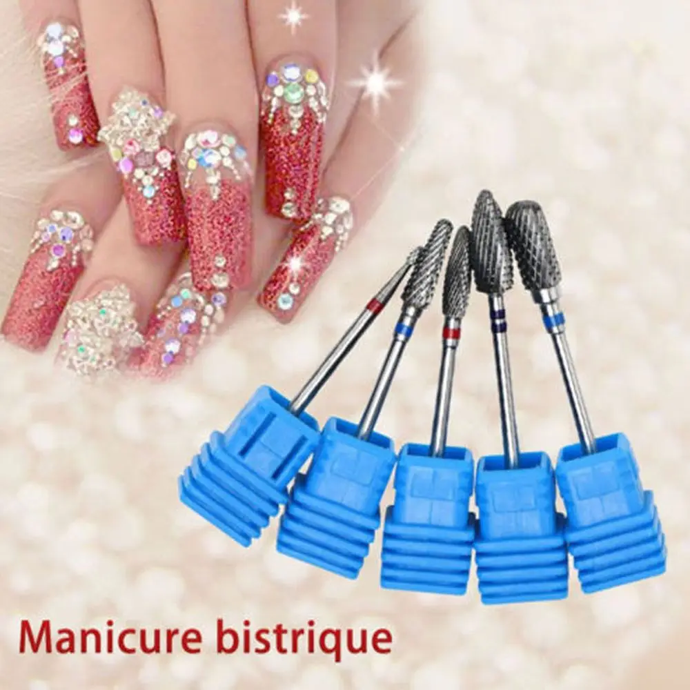 Электрическая дрель для дизайна ногтей, керамические сверла для кутикулы маникюра педикюра, набор инструментов для дизайна ногтей, высокое качество