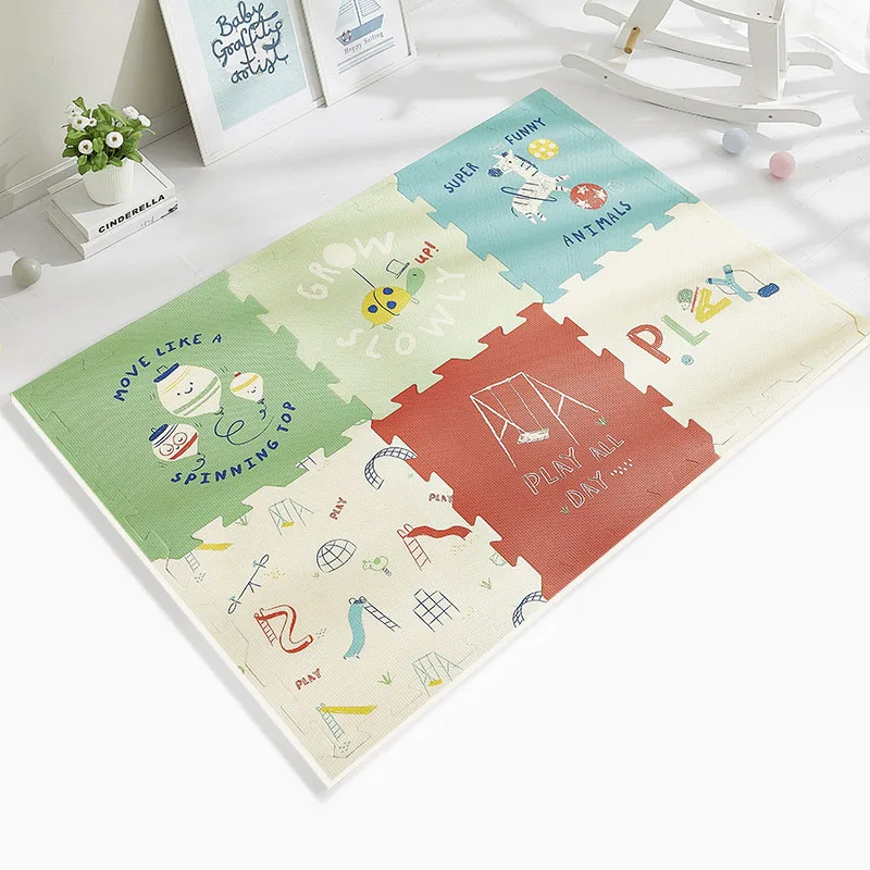 H BabyGo ПЭ пена игровой коврик детский утолщенный безвкусный ползающий коврик для детей Детская гостиная мультфильм нескользящий игровой коврик - Цвет: H