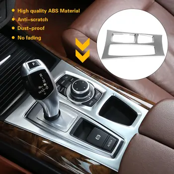 

Trim For BMW X5 X6 E70 E71 08-14 ABS Carbon Fiber Style Interior Center Console Gear Shift Box Panel Decorative Car Accessories