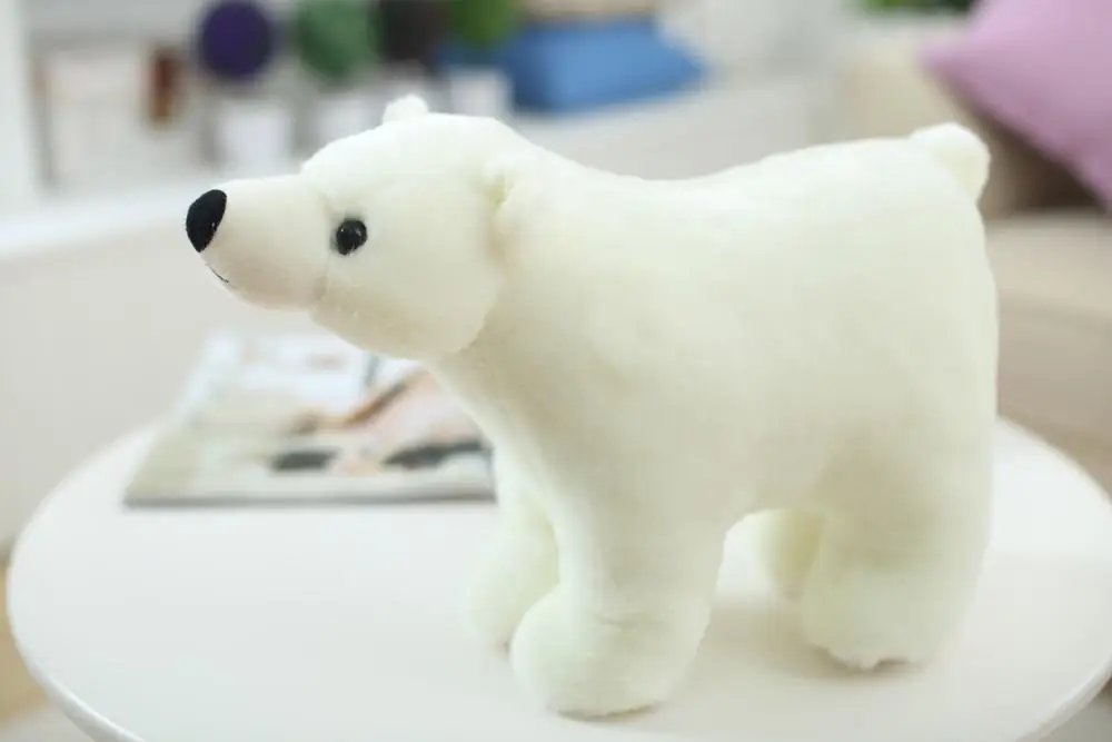20/25/35 см супер милые полярный медведь кукла Семья Плюшевые игрушки для детей, подарок для девушки подарок на день рождения WJ121 - Цвет: Белый