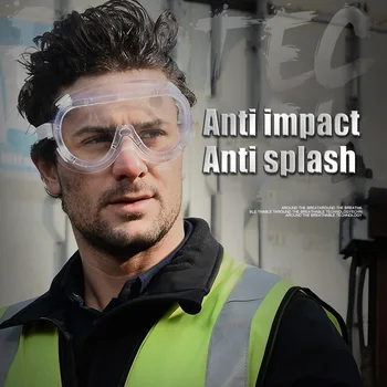 

Transparent Protective Safety Goggles Anti-Splash WindProof Glasses for Industrial Research Riding BJStore