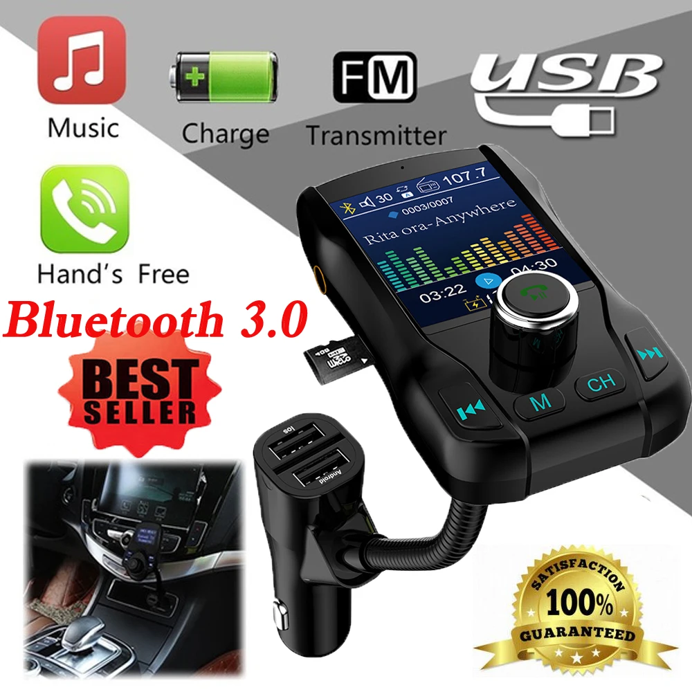 Беспроводной Bluetooth автомобильный комплект fm-передатчик радио MP3 музыкальный плеер с 2 usb-портом