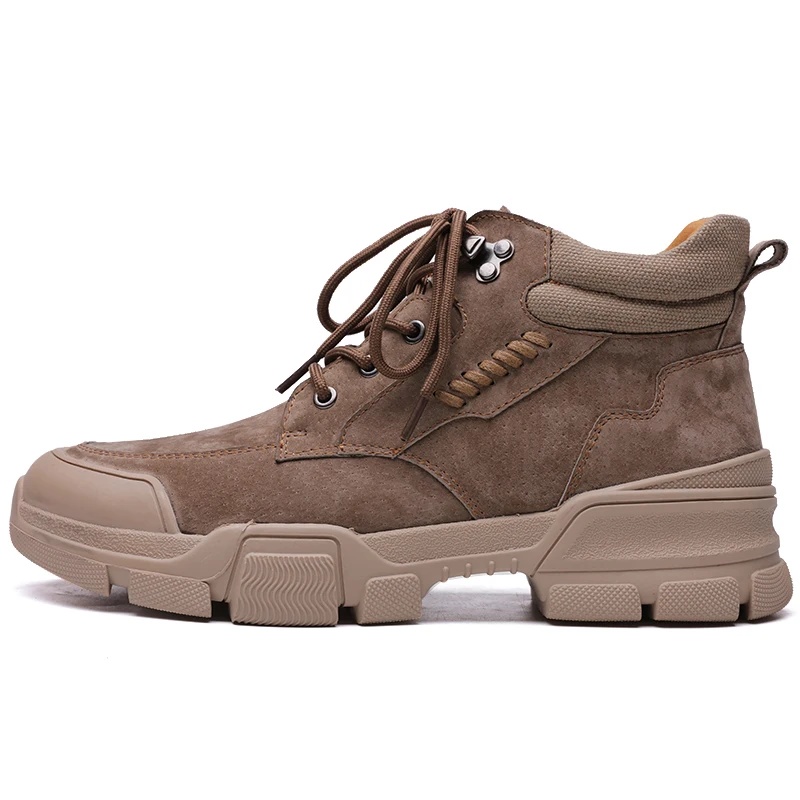 High Quality Genuine Leather Men Boots Winter Waterproof Ankle Boots Outdoor Working Boots Vintage Style Casual Men Shoes