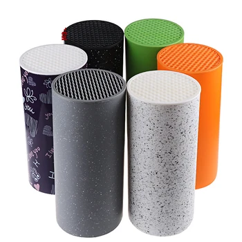 

Universal Knife Holder Multi-function Cylinder Kitchen Knife Block Unique Slot Design Knife Rack Knife Holder Kitchen Organizer