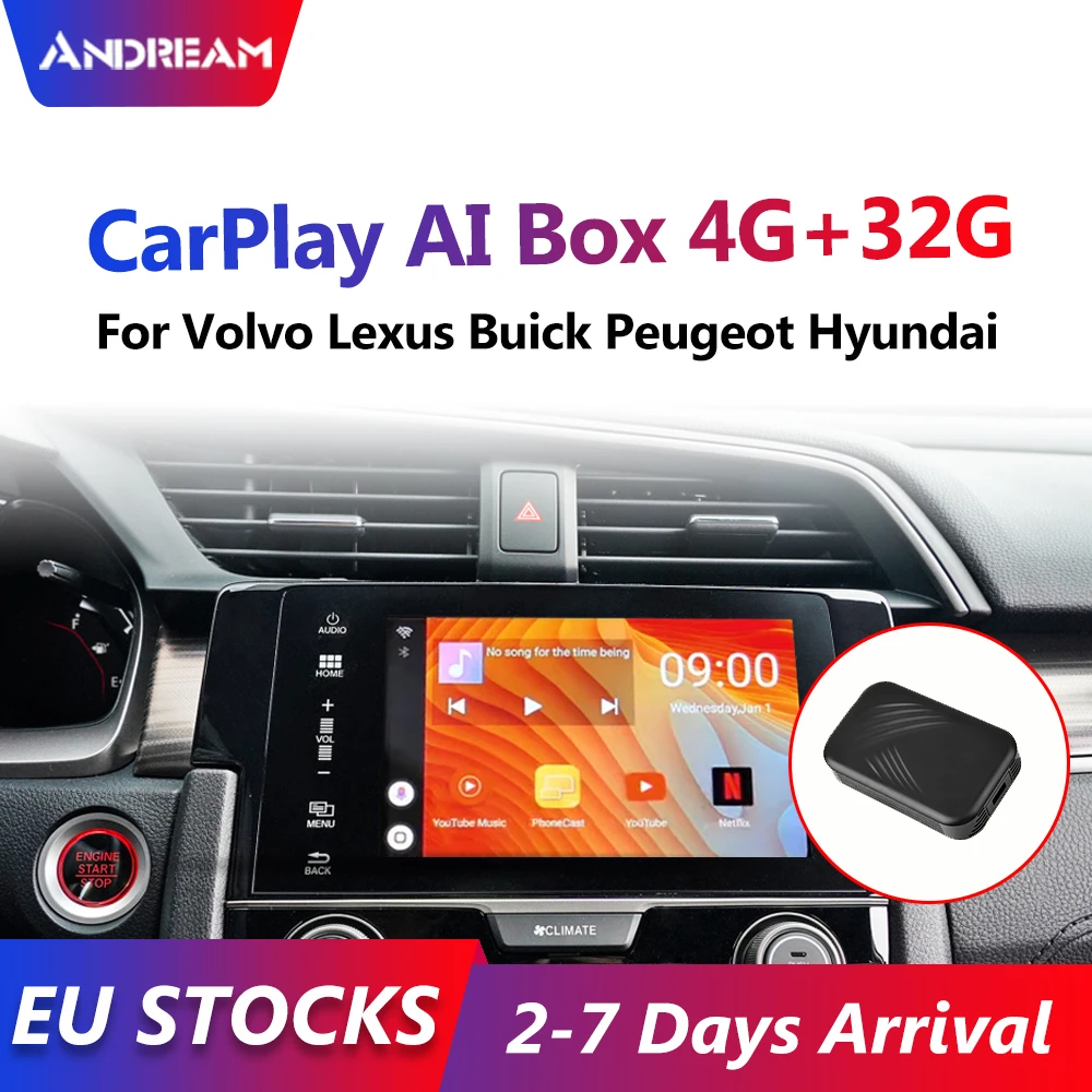 Android 7 0 Carplay AI Box 4 + 32G автомобильный мультимедийный плеер Mirror Link YouTube система Plug And