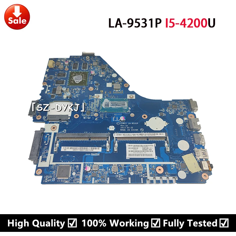 Материнская плата для ноутбука Acer Aspire E1-532 E1-532G E1-572 E1-572G V5WE2 LA-9531P SR170 | Компьютеры и