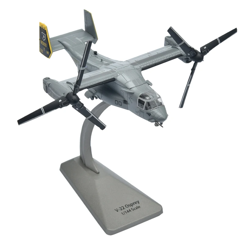 Модель самолета 1/144 ВМС США V-22 Osprey опрокидывающийся ротор транспортер законченный сплав