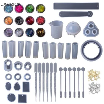 

1 1 Set Epoxy Resin Kit DIY Jewelry Making Tools Shiny Powder Cup Silicone Mold Necklace Pendant Ring Gifts Handmade Creative