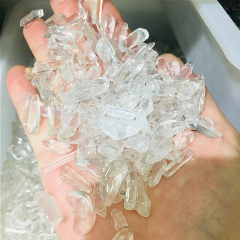 100g New Clear Healing Crystal Stone Quartz Single Natural Clear Column Decoration Pointed Collectables DIY Craft