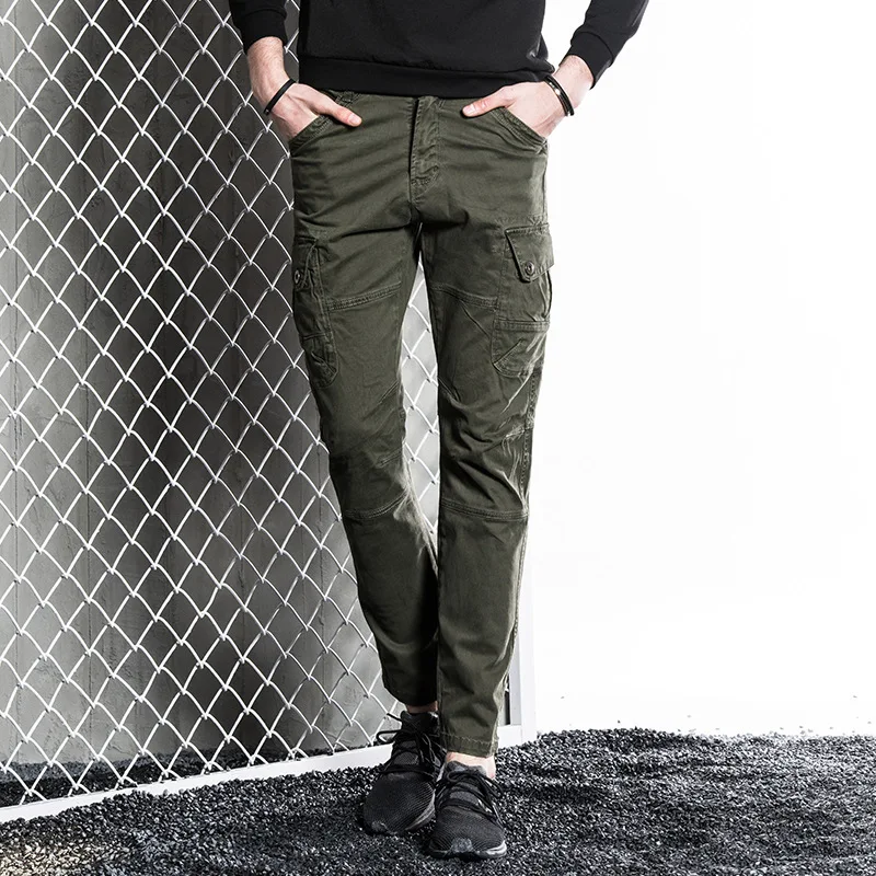 

Brand Men's Wear Autumn Large Size Outdoor Casual Pants Bib Overall Trousers Men's Pouch Pants
