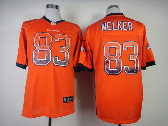 Оранжевый Denver fashion, Peyton Manning, Von Miller, demarus Ware, Demaryius Thomas John Elway Jersey - Цвет: Оранжевый