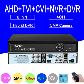 

Blue-Ray Panel H.265+ XMeye Hi3520D Auido Face Detect 5MP 4CH 4 Channel Video Recorder Hybrid 6 in 1 TVI CVI NVR AHD CCTV DVR