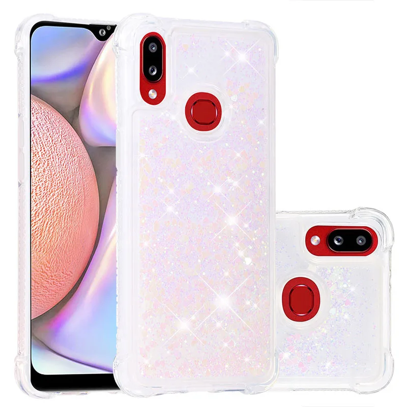 Силиконовый чехол-бампер для samsung Galaxy A10s, милый Блестящий динамический жидкий зыбучий песок, чехол SM-A107F/DS SM A107F/DS, чехол s
