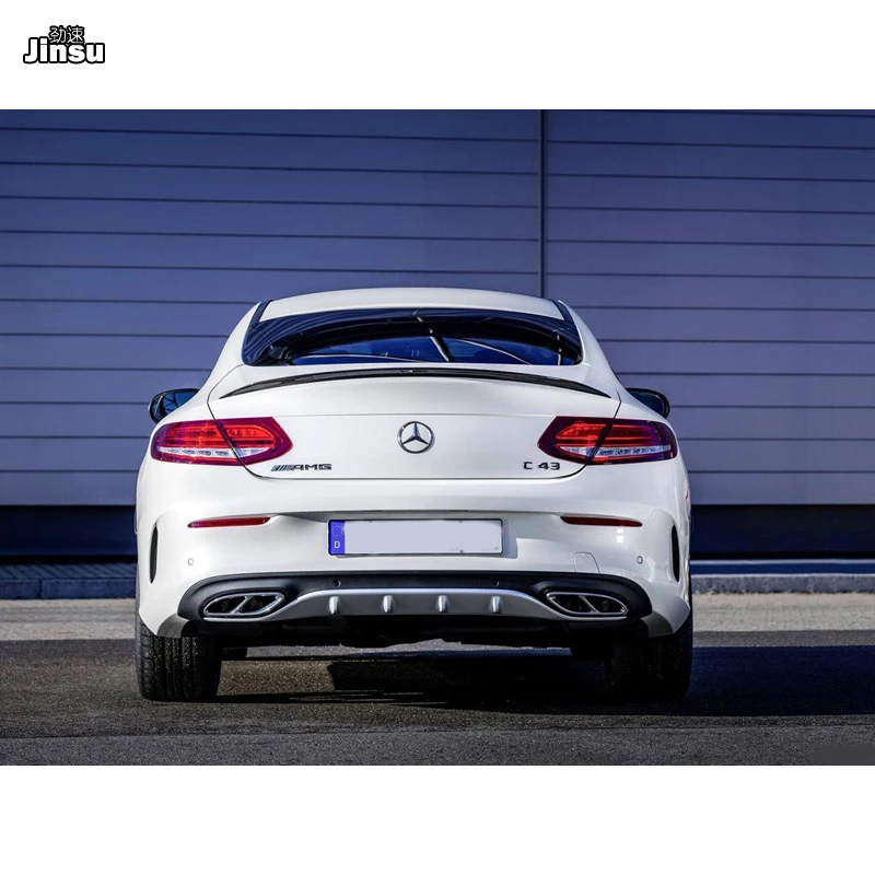 Праймер для заднего багажника из стекловолокна в стиле C63 спойлер губа Benz C coupe C200