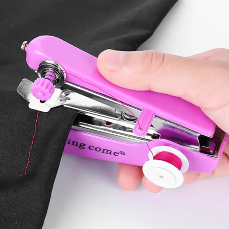 Портативная мини-ручная швейная машина простая домашняя многофункциональная карманная ручная мини-швейная машинка